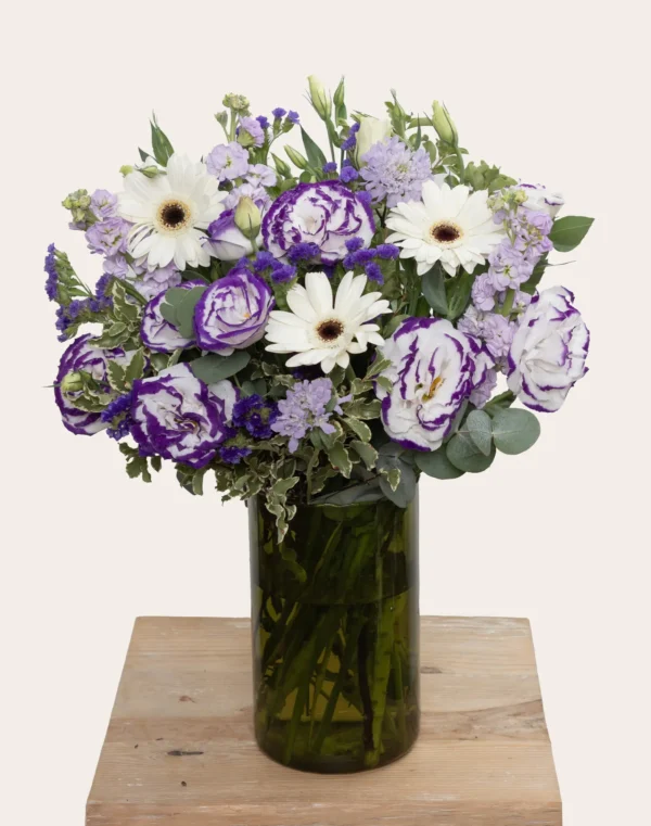 Bouquet signature - blanc et bleu